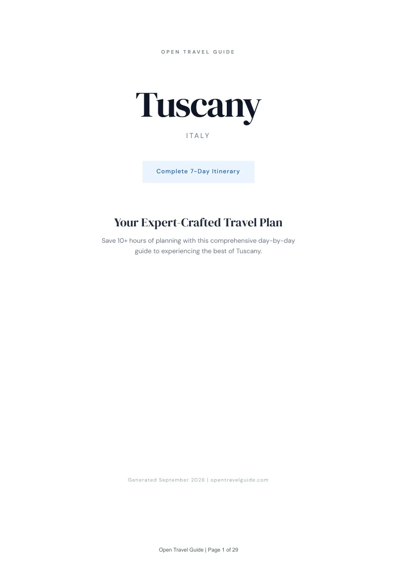 Tuscany Complete Travel Bundle: 7-day itinerary · Cover