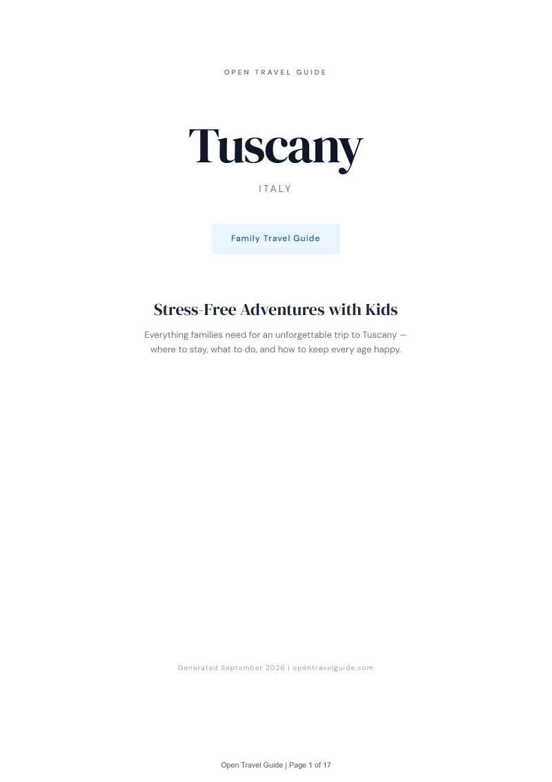 Tuscany Complete Travel Bundle: Family guide · Cover