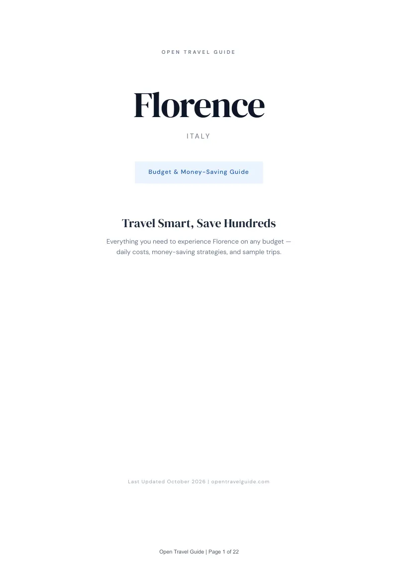 Florence Budget & Money-Saving Guide: Cover