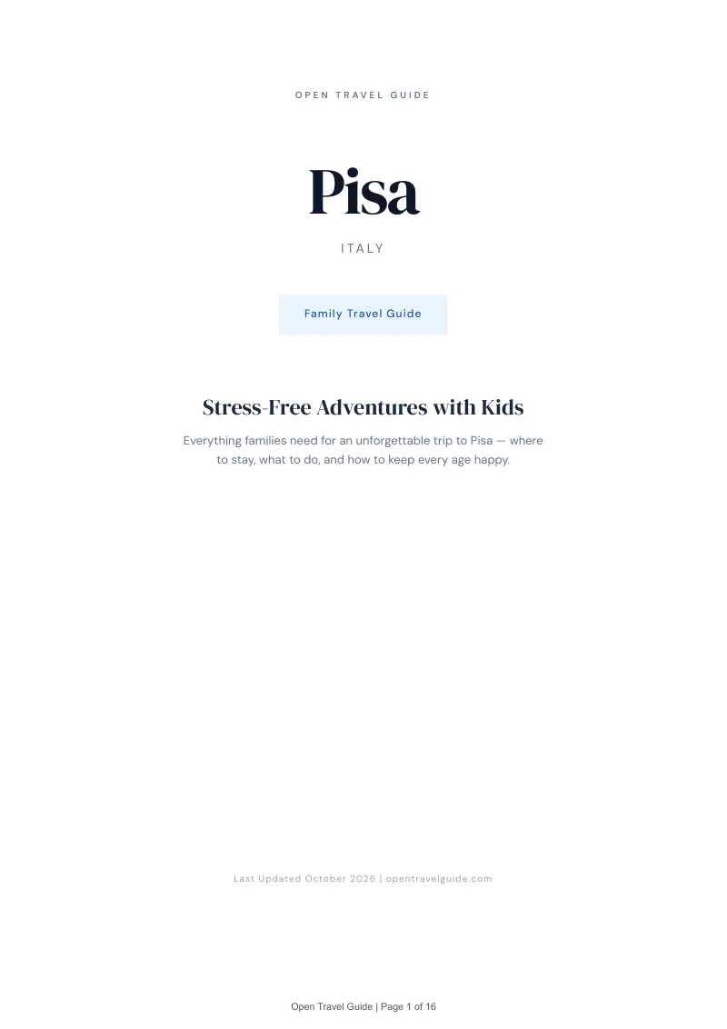 Pisa Family Travel Guide: Cover