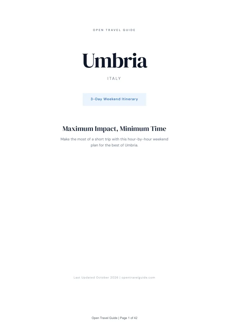 Umbria 3-Day Weekend Itinerary: Cover