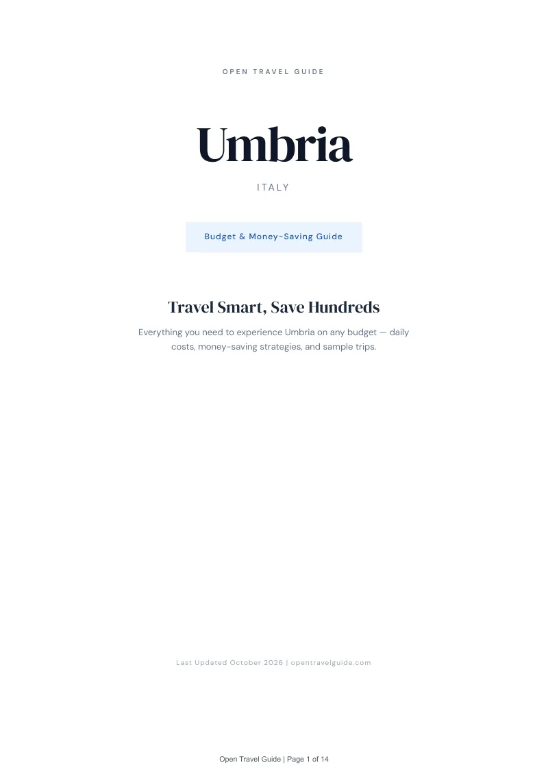 Umbria Budget & Money-Saving Guide: Cover