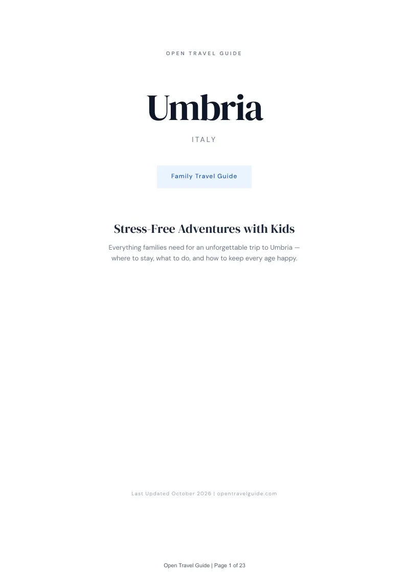 Umbria Family Travel Guide: Cover