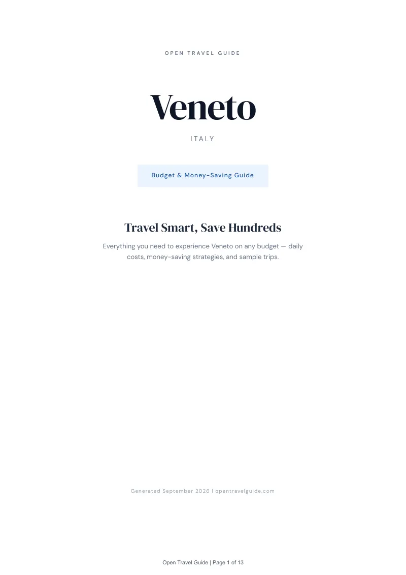 Veneto Complete Travel Bundle: Budget guide · Cover