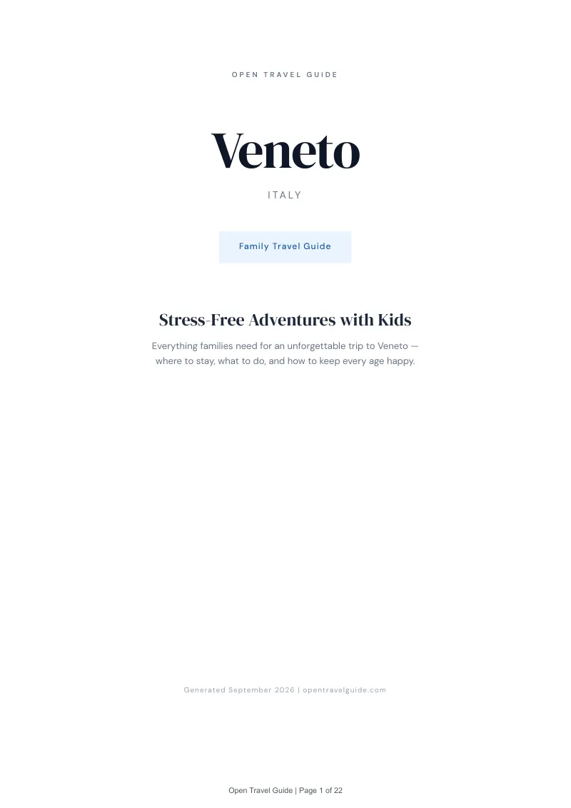 Veneto Complete Travel Bundle: Family guide · Cover