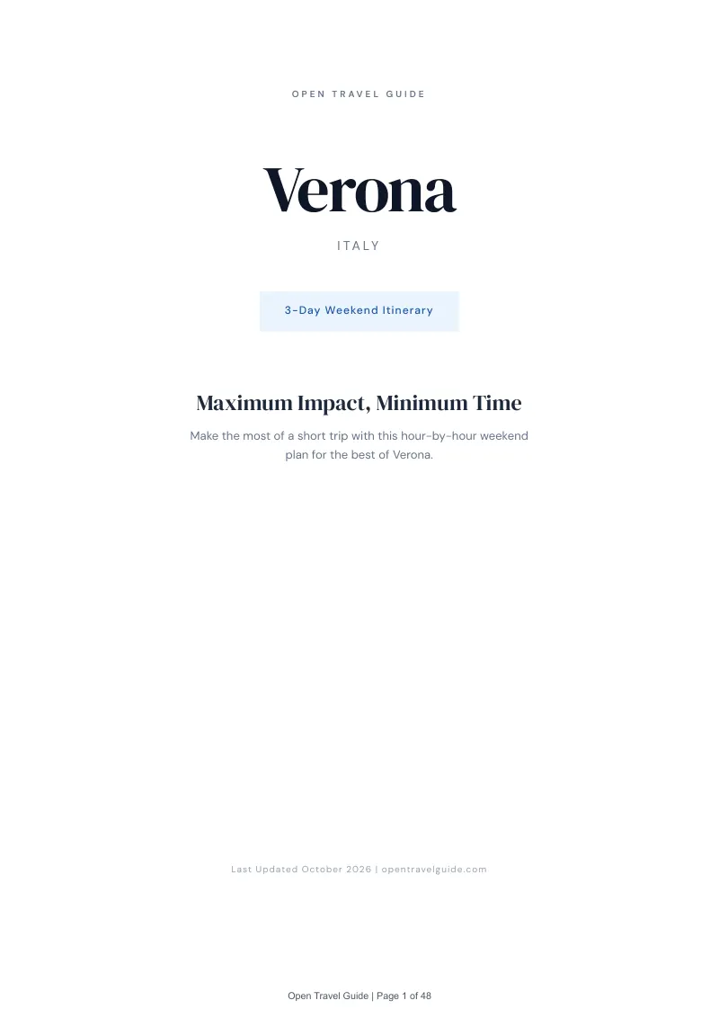Verona 3-Day Weekend Itinerary: Cover