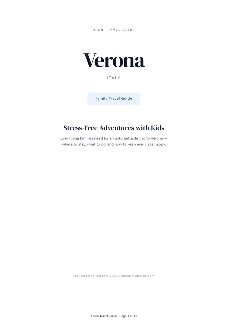 Verona Family Travel Guide: Cover