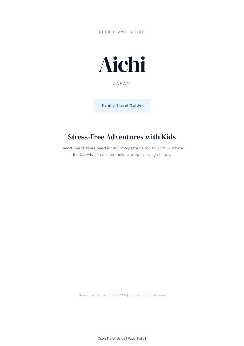 Aichi Complete Travel Bundle: Family guide · Cover