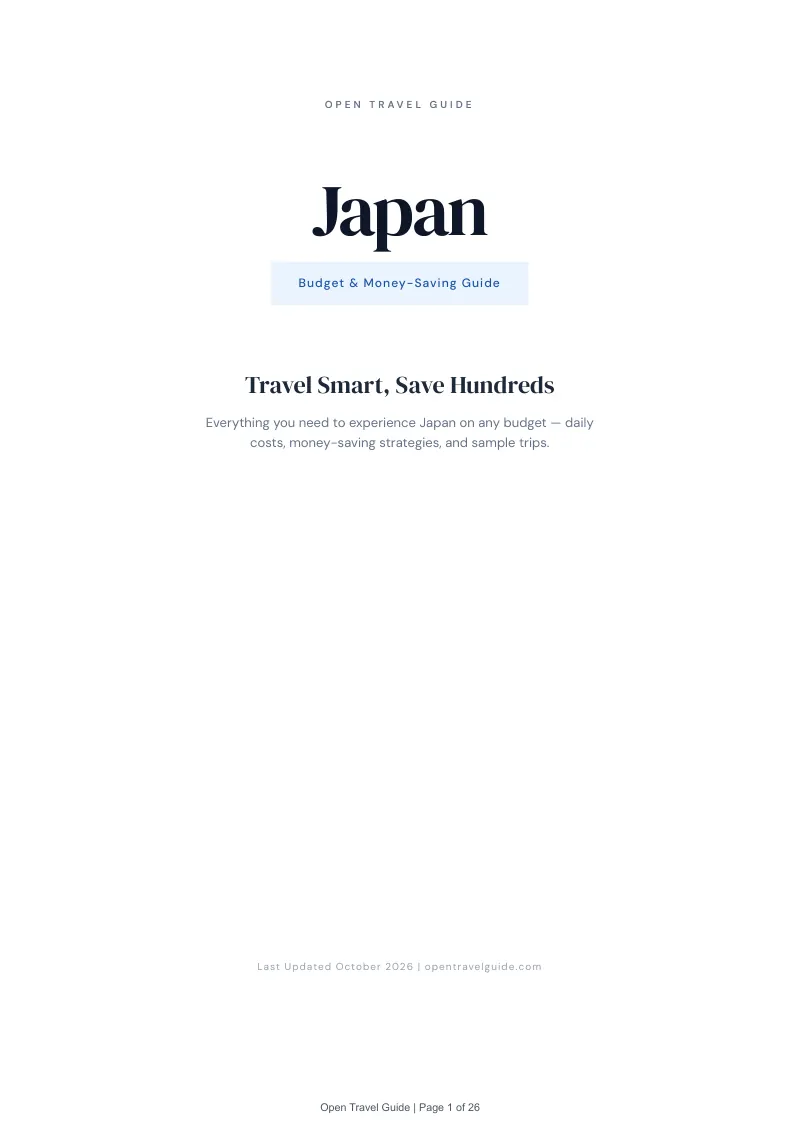Japan Budget & Money-Saving Guide: Cover