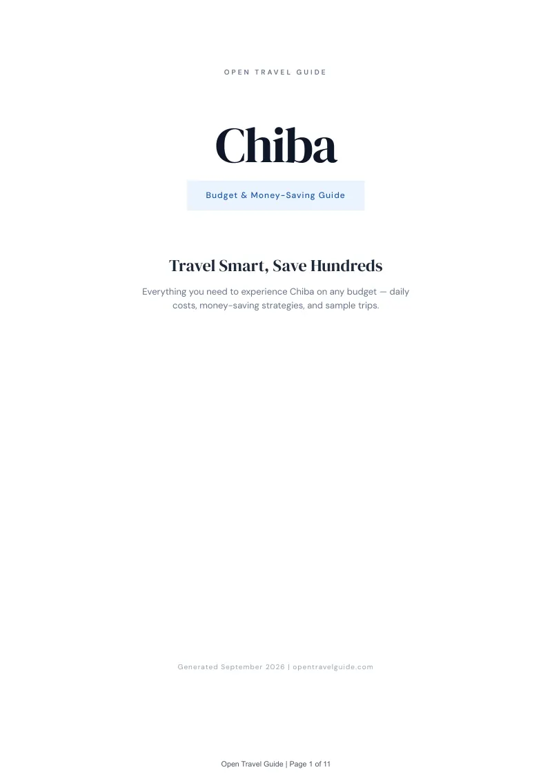 Chiba Complete Travel Bundle: Budget guide · Cover