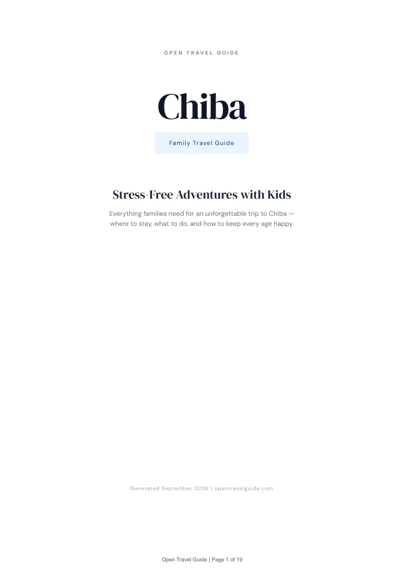 Chiba Complete Travel Bundle: Family guide · Cover