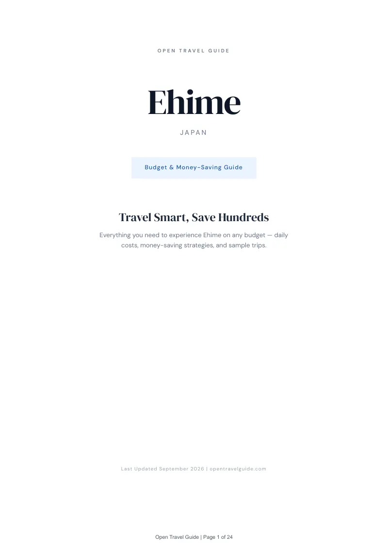 Ehime Complete Travel Bundle: Budget guide · Cover