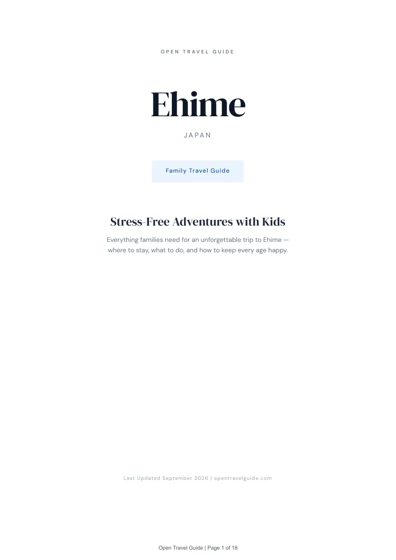 Ehime Complete Travel Bundle: Family guide · Cover
