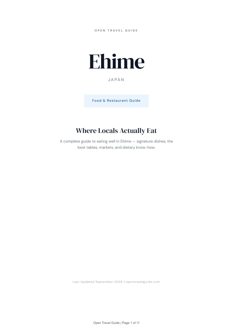 Ehime Complete Travel Bundle: Food guide · Cover