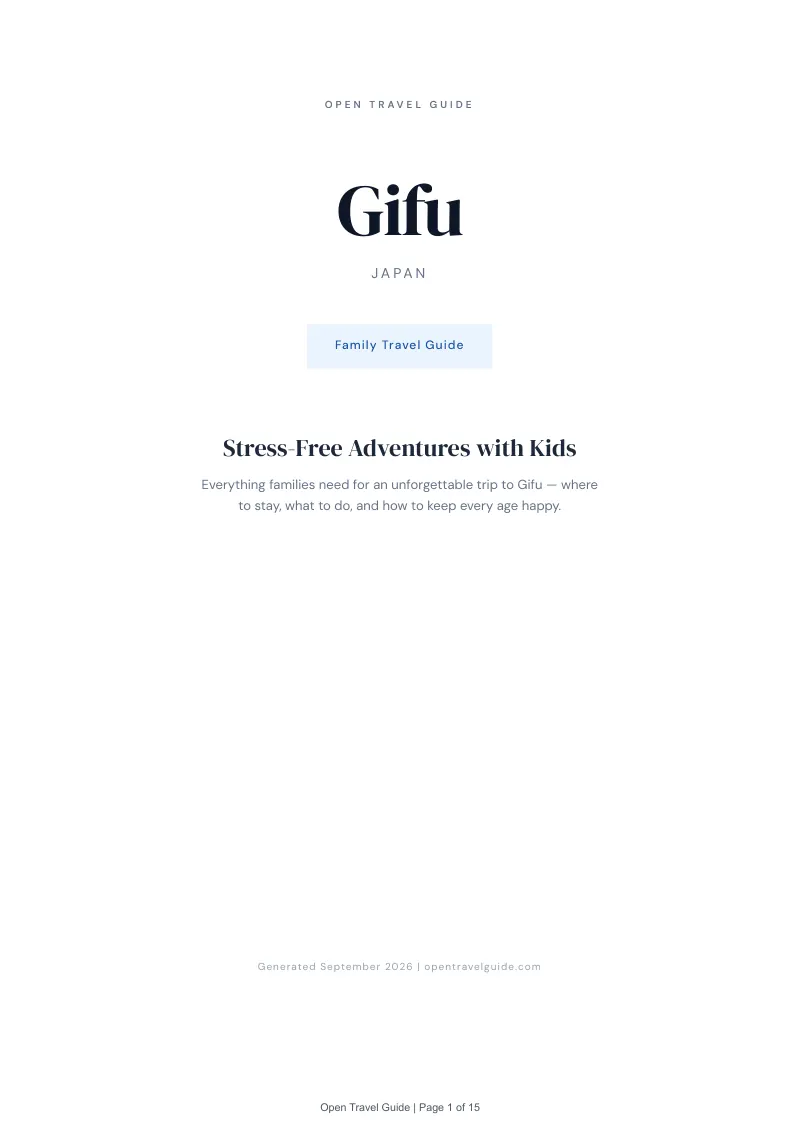 Gifu Complete Travel Bundle: Family guide · Cover