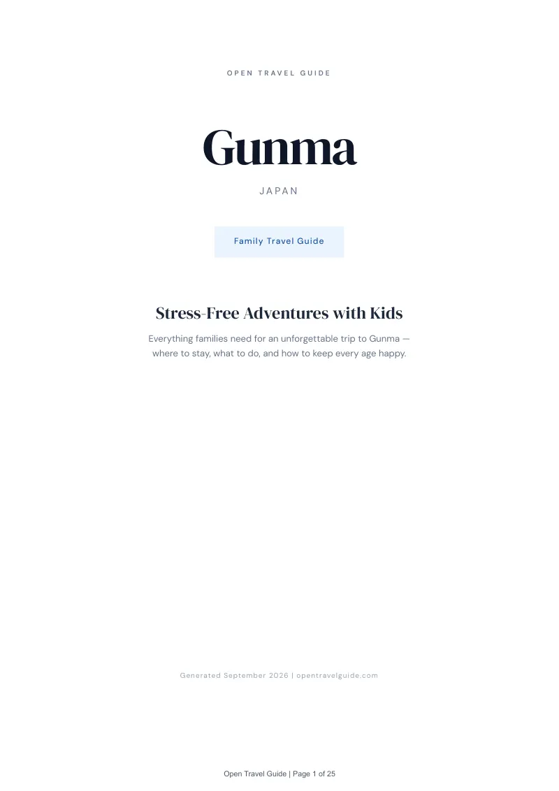 Gunma Complete Travel Bundle: Family guide · Cover