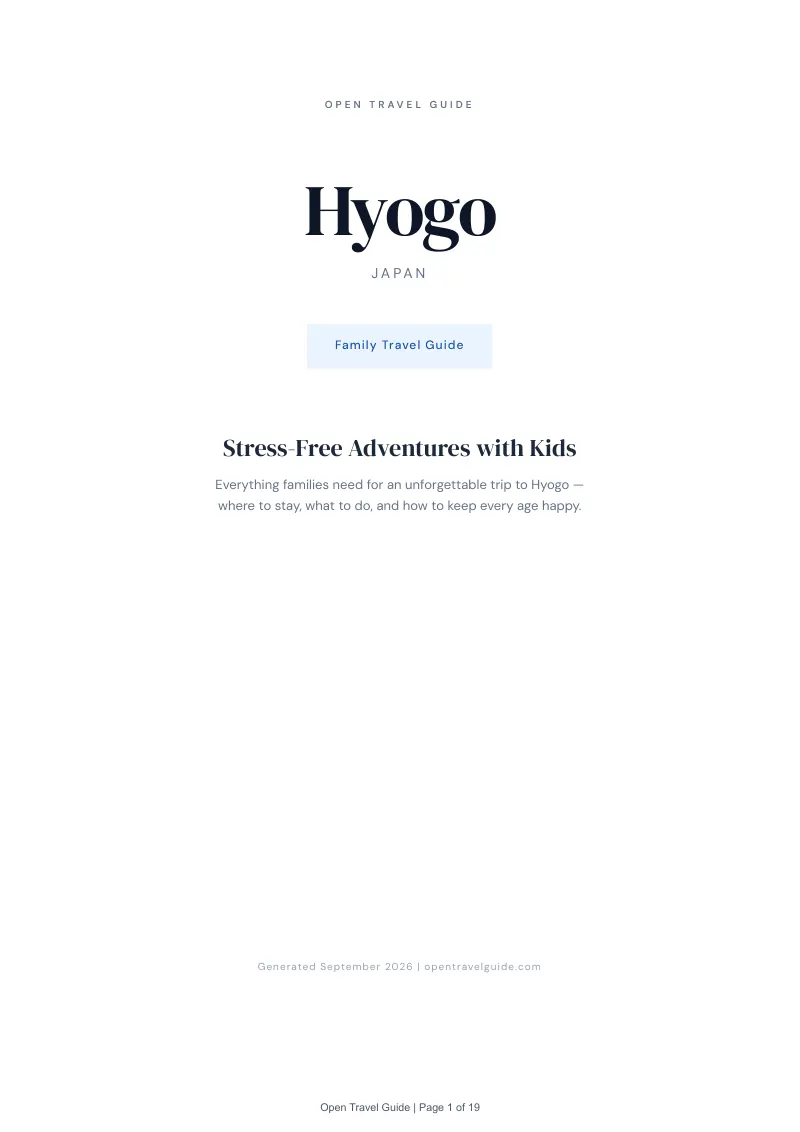 Hyogo Complete Travel Bundle: Family guide · Cover