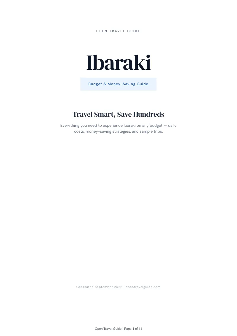 Ibaraki Complete Travel Bundle: Budget guide · Cover