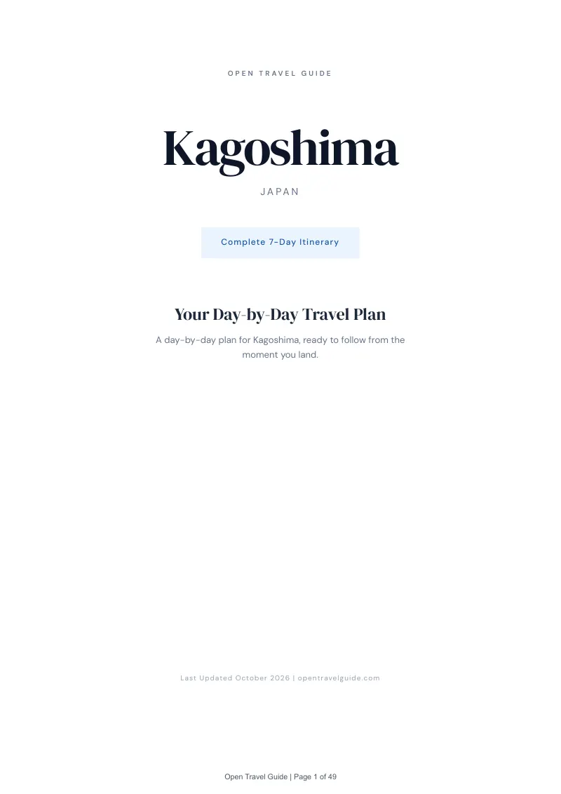 Kagoshima 7-Day Itinerary: Cover