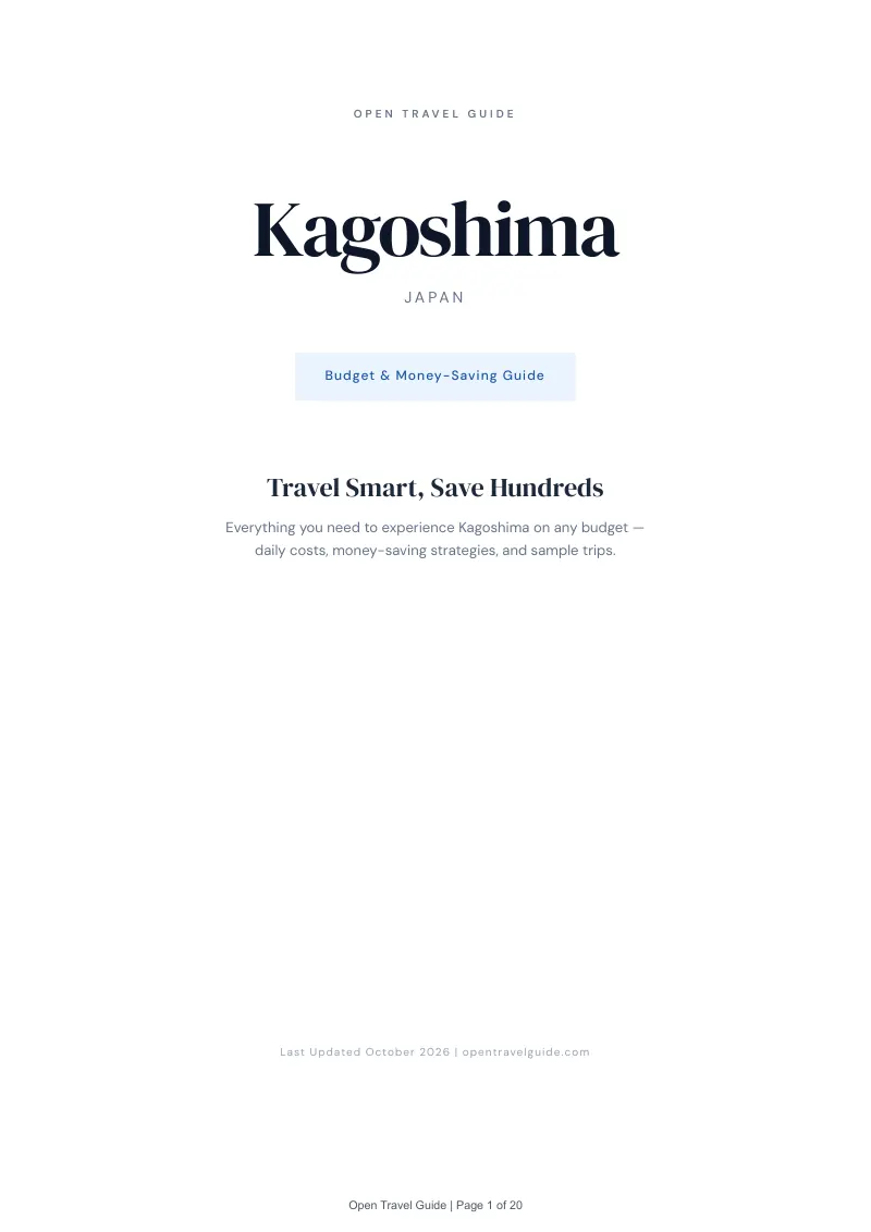 Kagoshima Budget & Money-Saving Guide: Cover