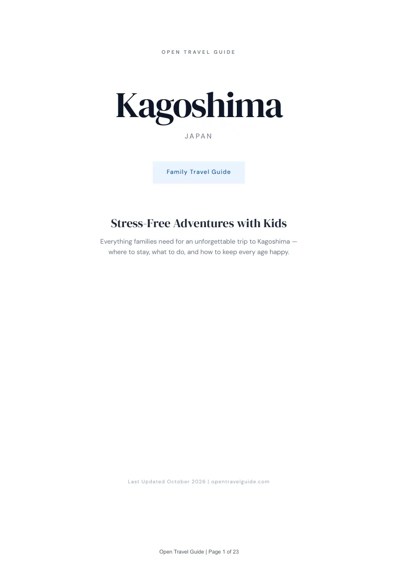 Kagoshima Family Travel Guide: Cover