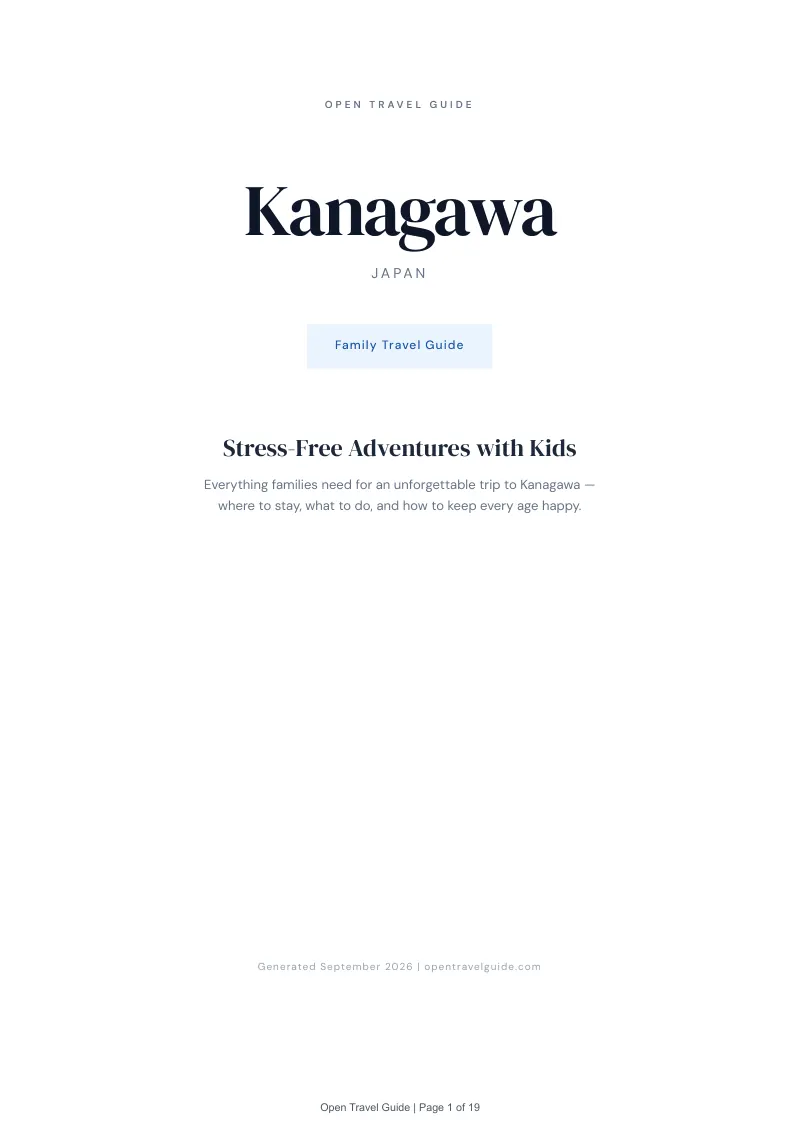 Kanagawa Complete Travel Bundle: Family guide · Cover
