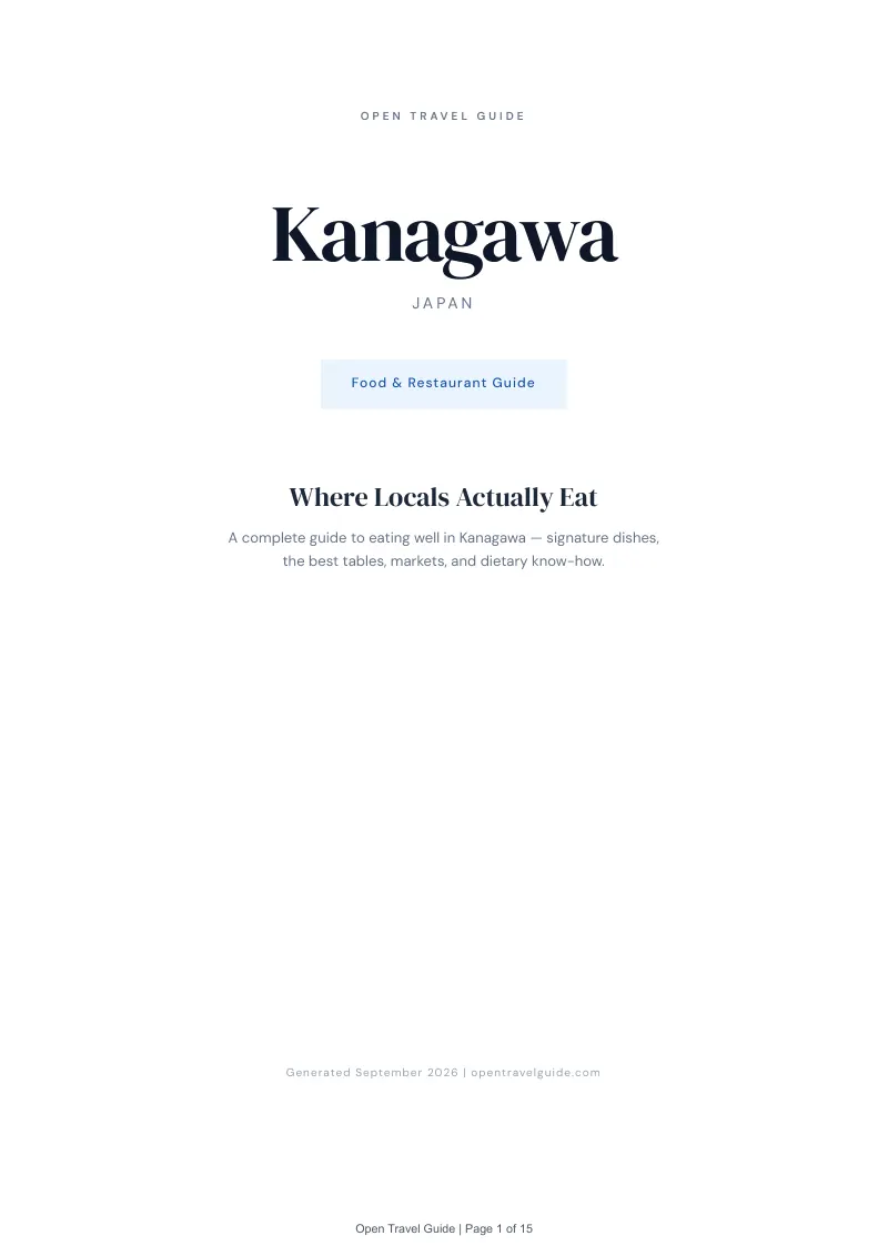 Kanagawa Complete Travel Bundle: Food guide · Cover