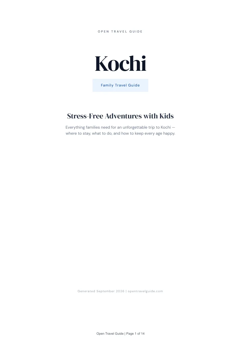 Kochi Complete Travel Bundle: Family guide · Cover