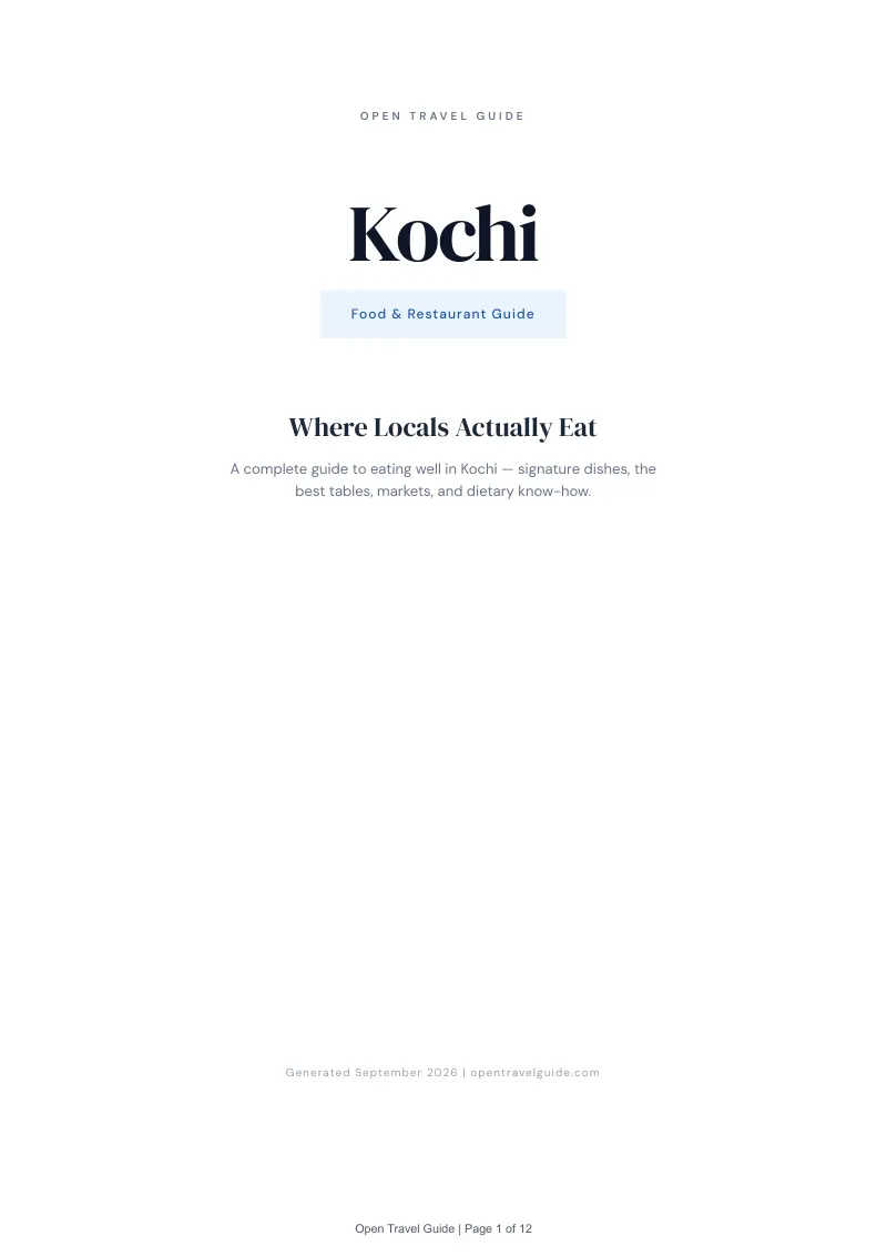 Kochi Complete Travel Bundle: Food guide · Cover