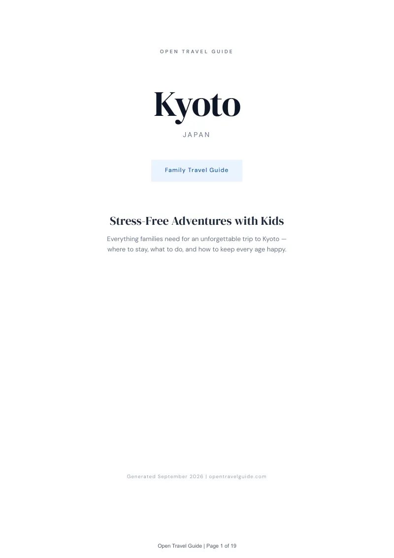 Kyoto Complete Travel Bundle: Family guide · Cover