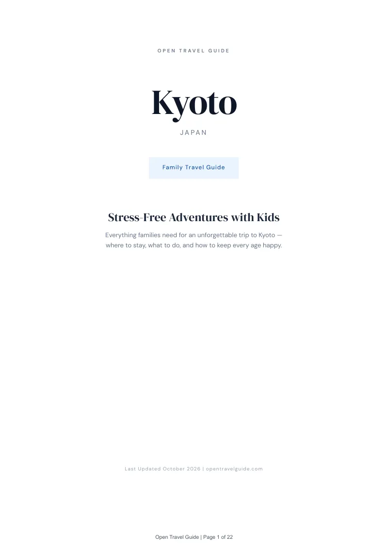 Kyoto Family Travel Guide: Cover