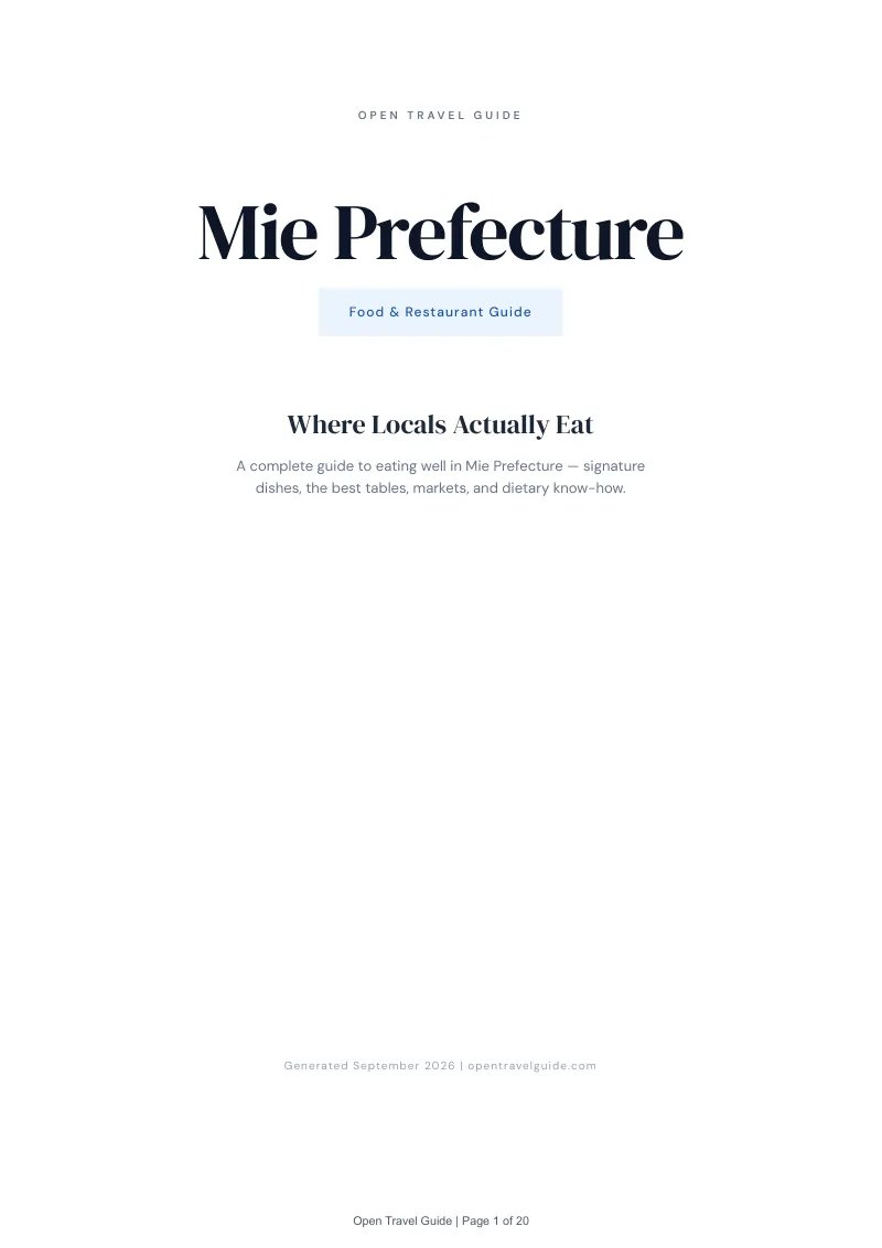Mie Complete Travel Bundle: Food guide · Cover