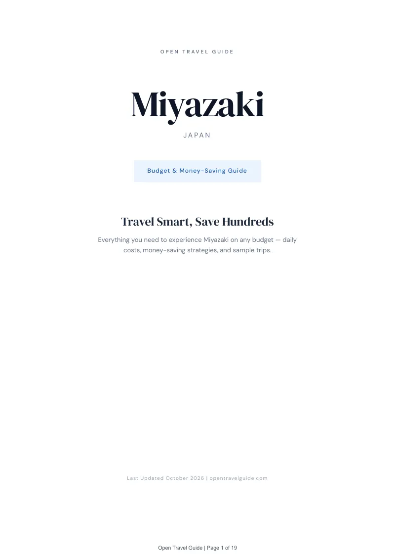 Miyazaki Budget & Money-Saving Guide: Cover