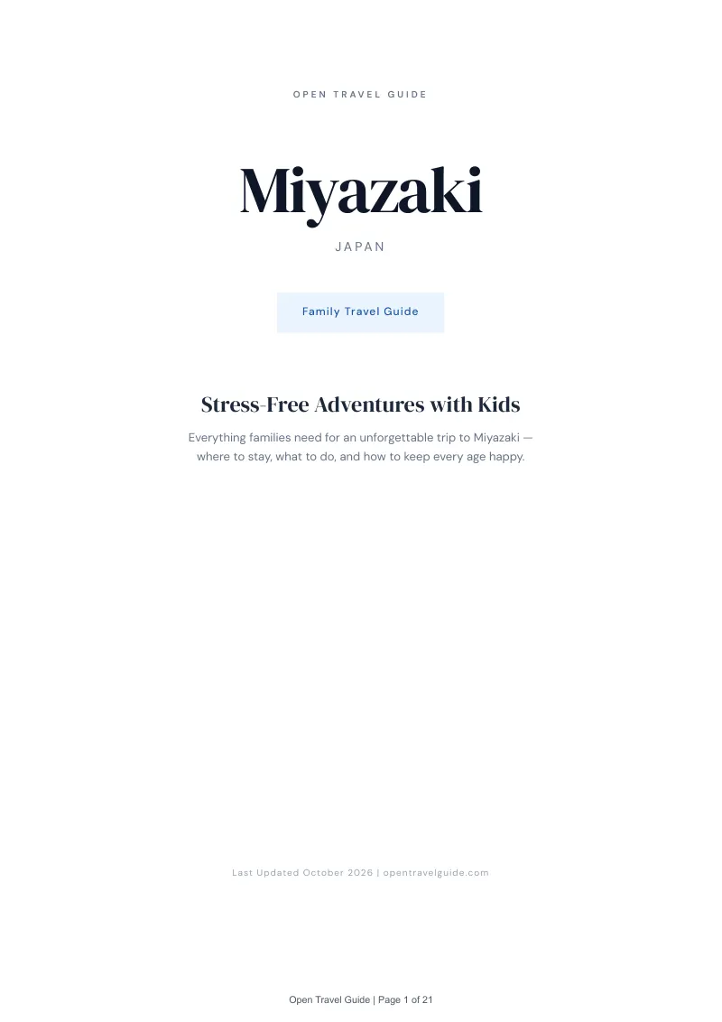 Miyazaki Family Travel Guide: Cover