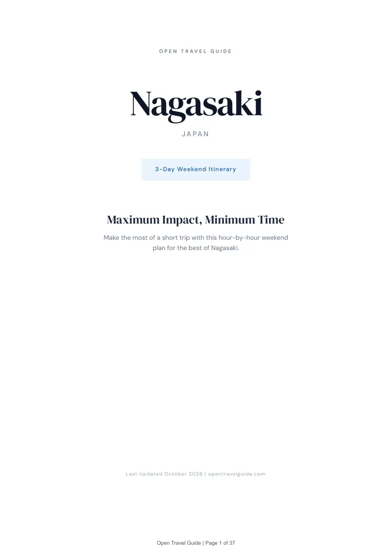 Nagasaki 3-Day Weekend Itinerary: Cover
