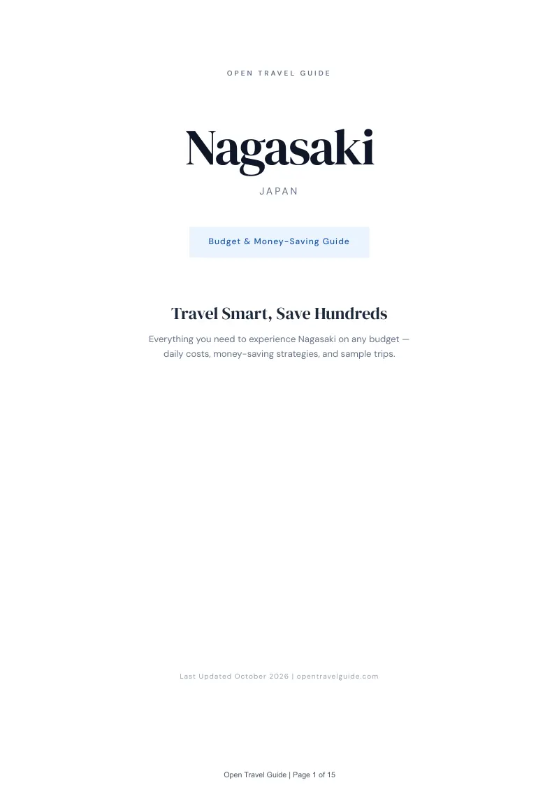 Nagasaki Budget & Money-Saving Guide: Cover