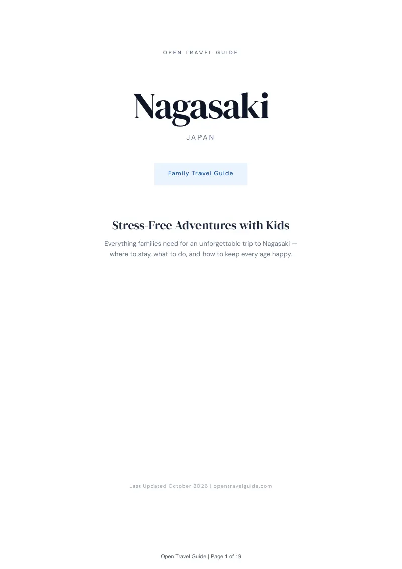 Nagasaki Family Travel Guide: Cover