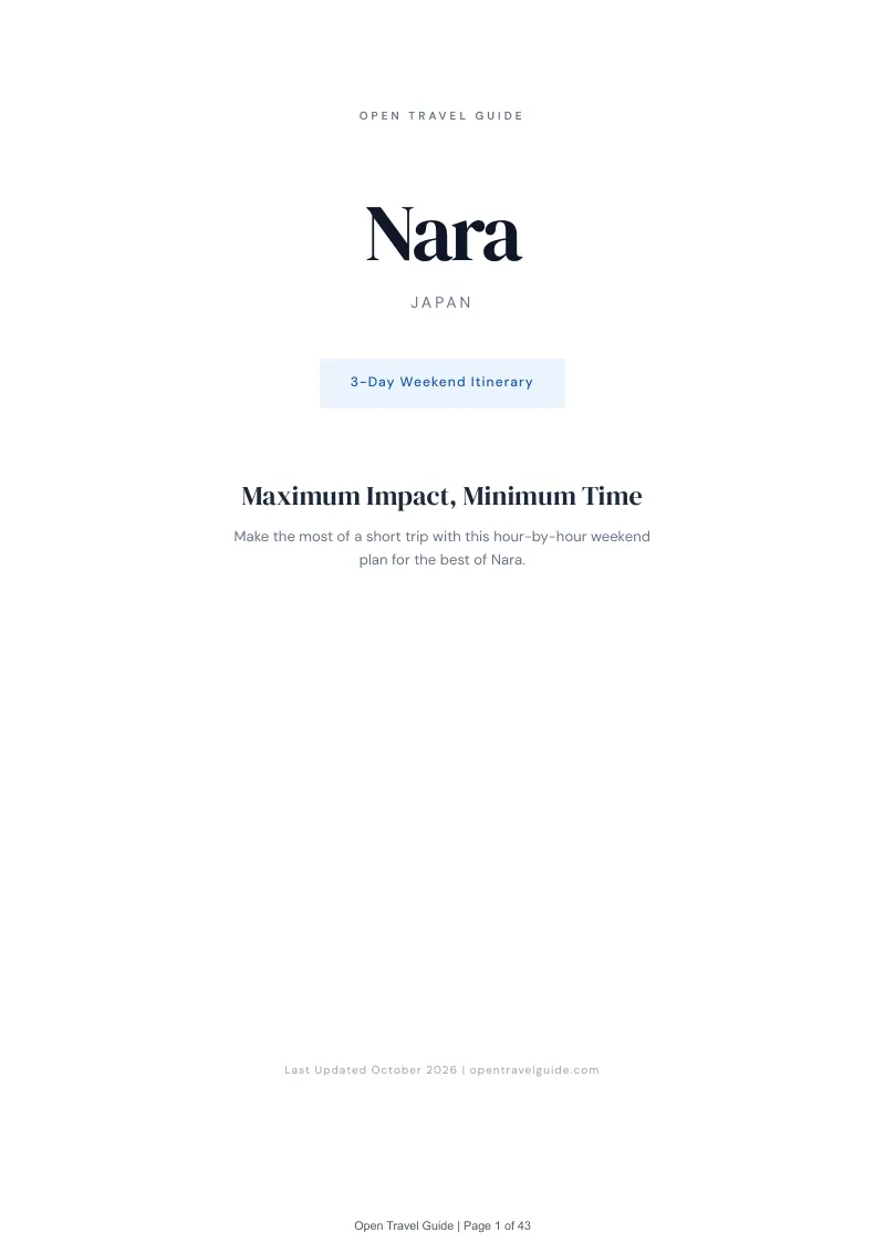 Nara 3-Day Weekend Itinerary: Cover
