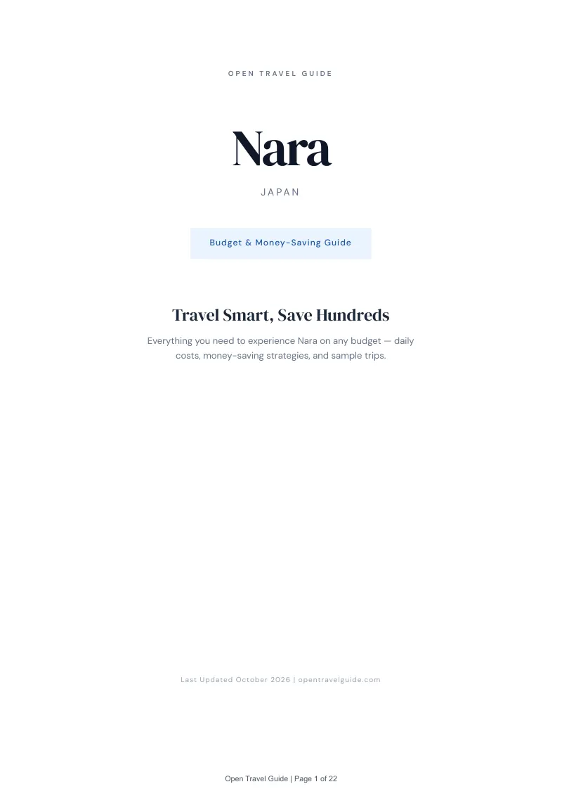 Nara Budget & Money-Saving Guide: Cover