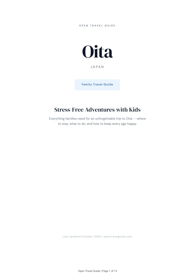 Oita Family Travel Guide: Cover