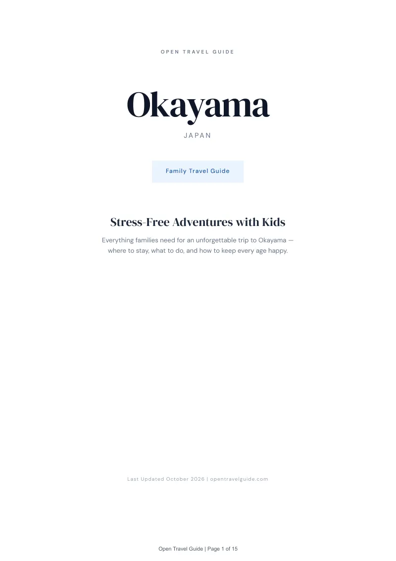 Okayama Family Travel Guide: Cover