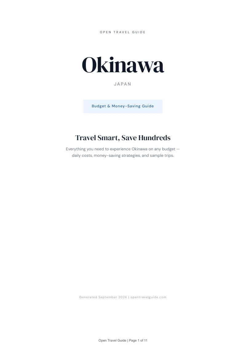 Okinawa Complete Travel Bundle: Budget guide · Cover