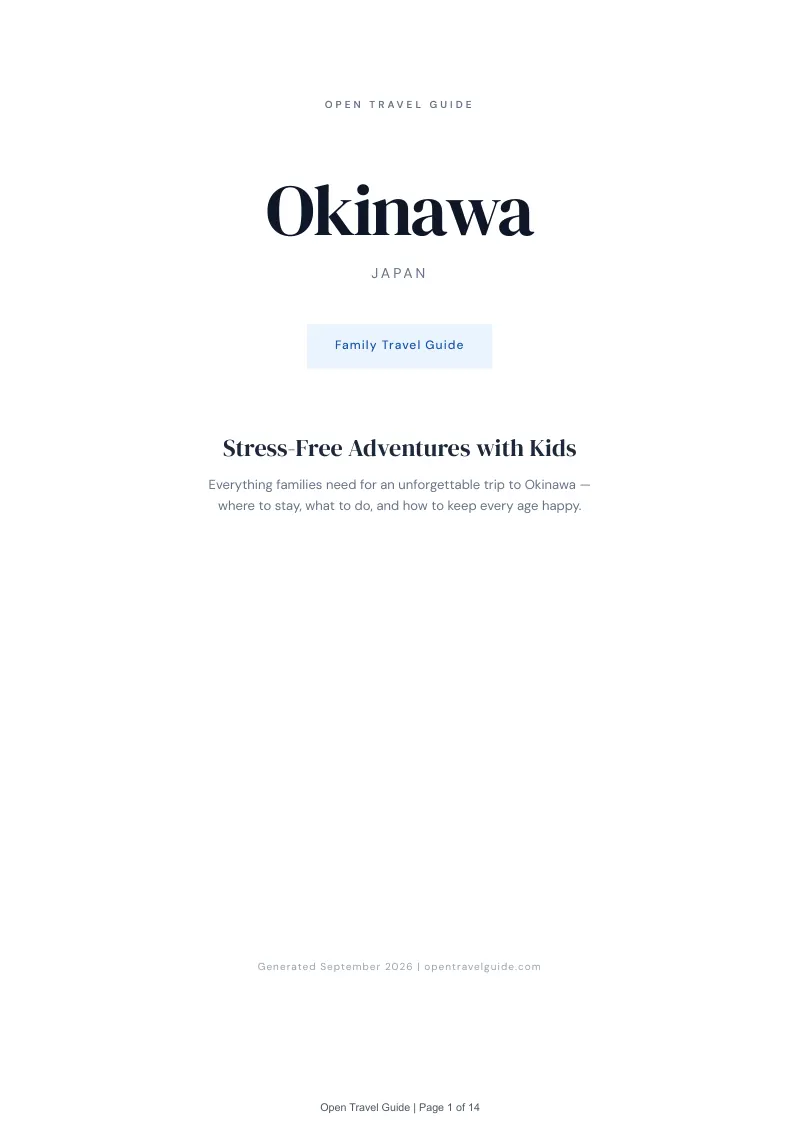 Okinawa Complete Travel Bundle: Family guide · Cover