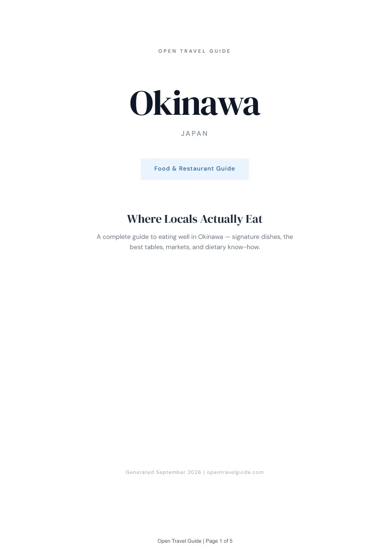 Okinawa Complete Travel Bundle: Food guide · Cover