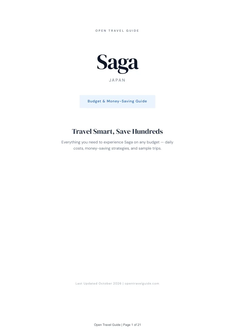 Saga Budget & Money-Saving Guide: Cover