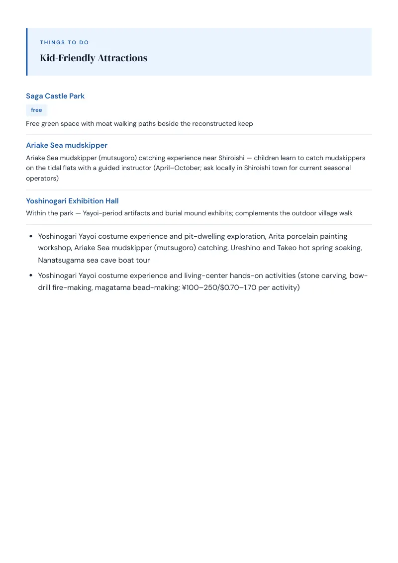 Saga Complete Travel Bundle: Family guide · Kid-Friendly Attractions