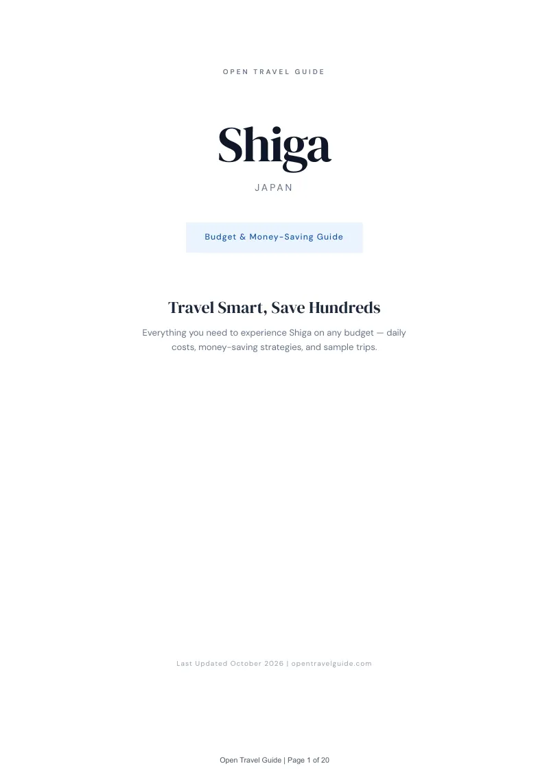 Shiga Budget & Money-Saving Guide: Cover