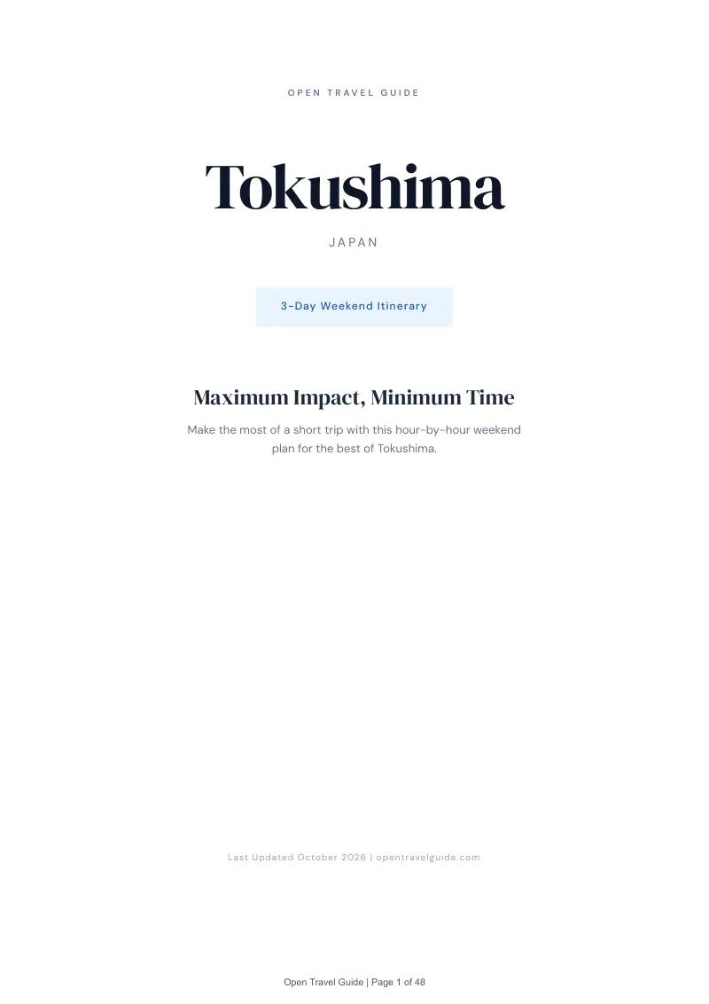 Tokushima 3-Day Weekend Itinerary: Cover