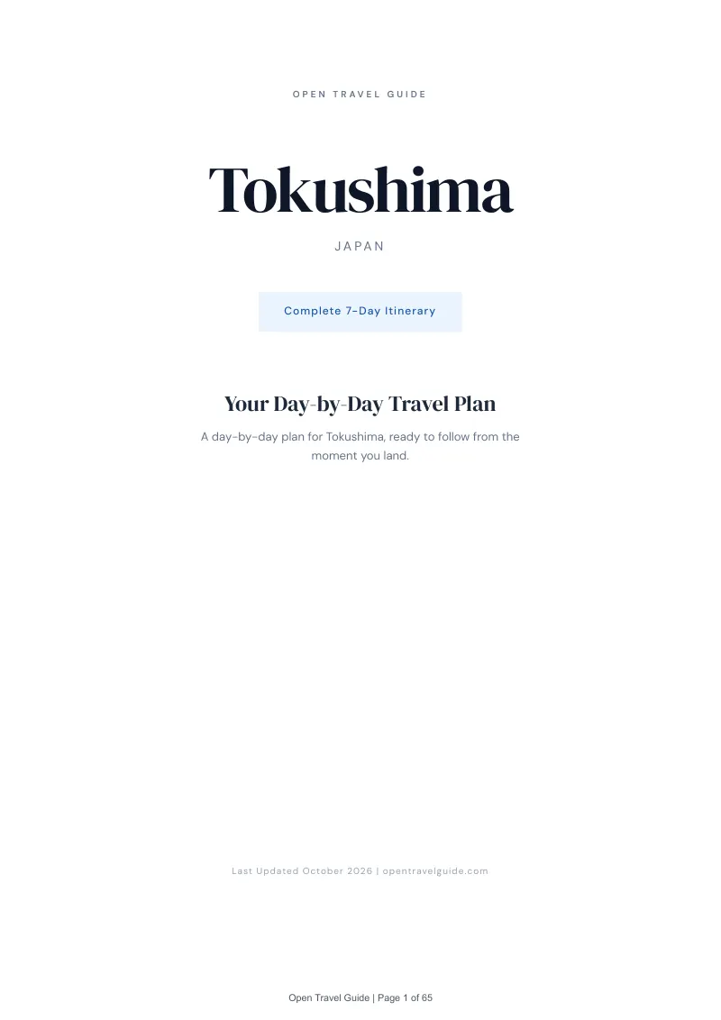 Tokushima 7-Day Itinerary: Cover