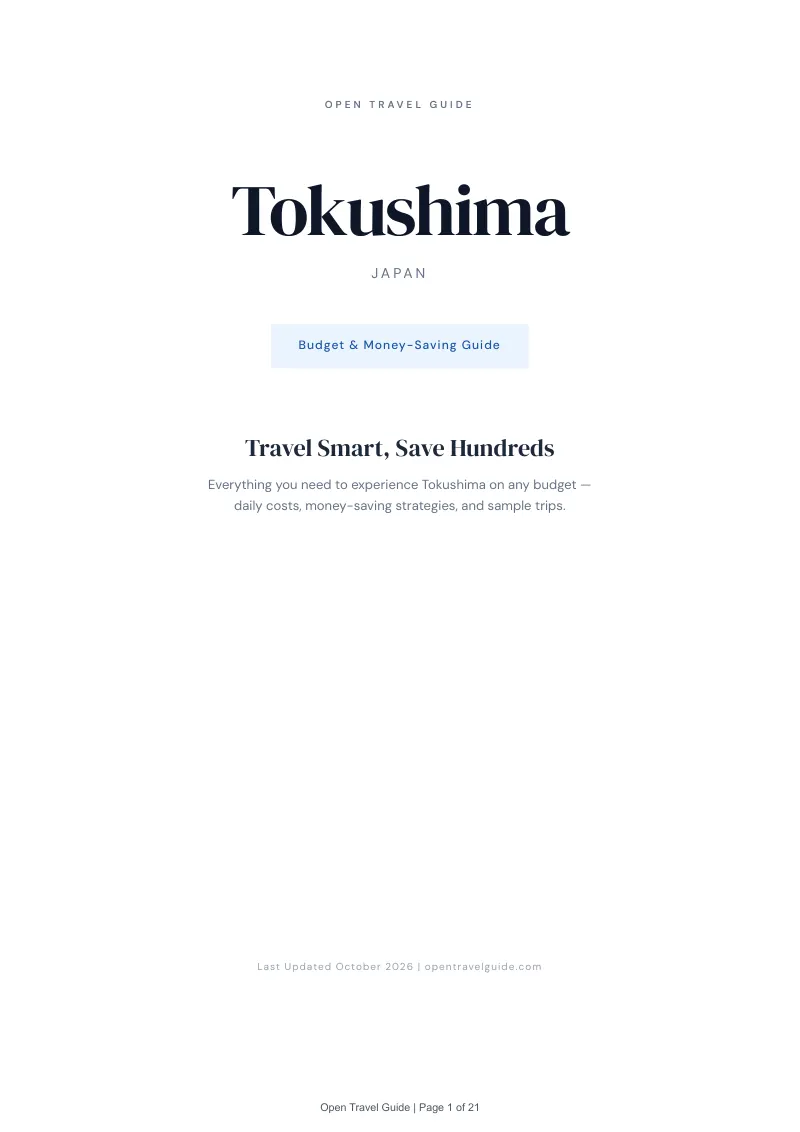 Tokushima Budget & Money-Saving Guide: Cover